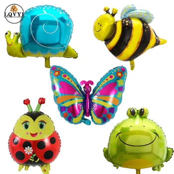 

1pc Children's Toy Cartoon Animal Foil Balloons Butterfly Ladybug Rainbow Sunflower Sun Balloons for Kids Birthday Party Decor