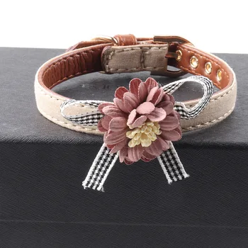 

Lovely Cat Collar Flower lace decoration cat Necklace Adjustable Collars 5 colors