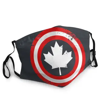 

Captain Canada White Leaf Non-Disposable Face Mask Anti Haze Dustproof Mask Protection Mask Respirator Mouth Muffle