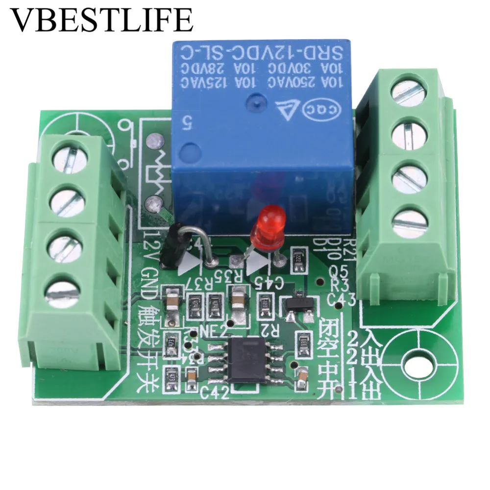 1PC DC 12V Relay Module Single Channel Bistable Circuit Relay Trigger