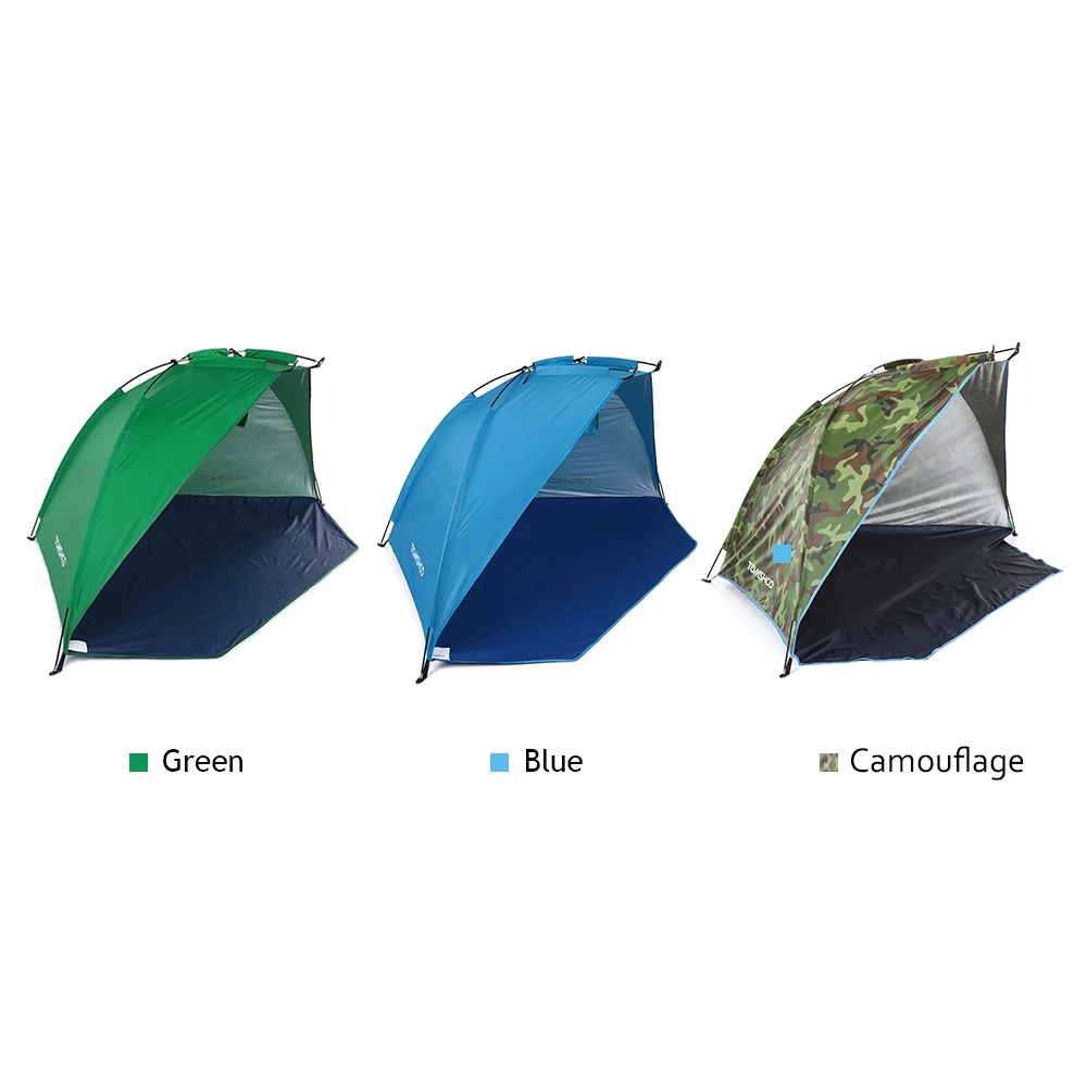 

Hot New 2 Persons Camping Tent Single Layer Outdoor Tent Anti UV Beach Tents Sun Shelters Awning Shade for Fishing Picnic Park