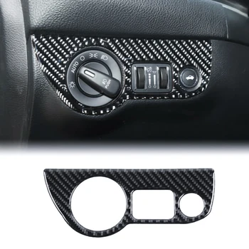 

Carbon Fiber Headlight Switch Cover Sticker Trim Car Styling Button Decorative Frame Cover For Dodge Charger/Challenger 2015+
