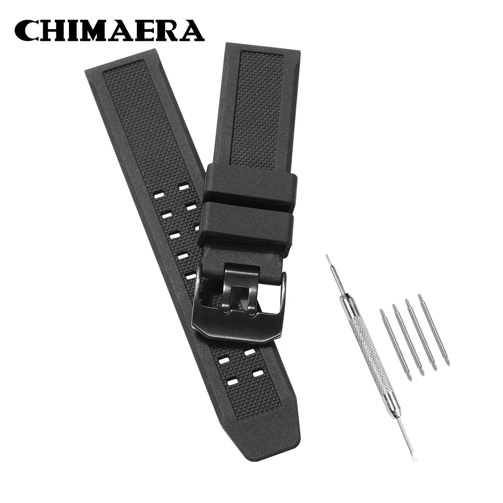 CHIMAERA 23 мм силиконовый ремешок для часов военный Дайвинг Спорт мягкий резиновый