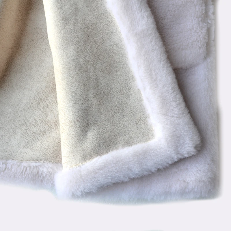 PUDI A17833 натуральное шерстяное меховое пальто, куртка, пальто, Женское зимнее теплое натуральное меховое пальто, искусственная кожа внутри кремового цвета