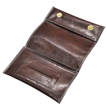 

3-Fold PU Leather Tobacco Bag Portable Cigarette Rolling Pipe Tobacco Pouch Case Wallet Tip Paper Holder Smoking Accessories