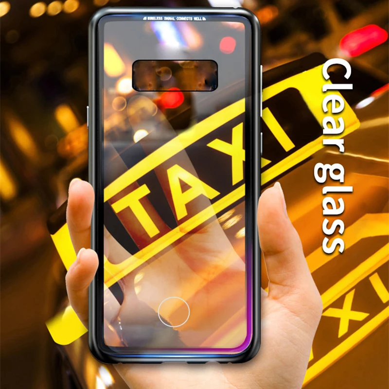 Полный Магнитный чехол для samsung Galaxy S8 S9 S10 плюс передний и задний двойной Стекло чехол Крышка Note10 8 9 A50 70 A60 a8