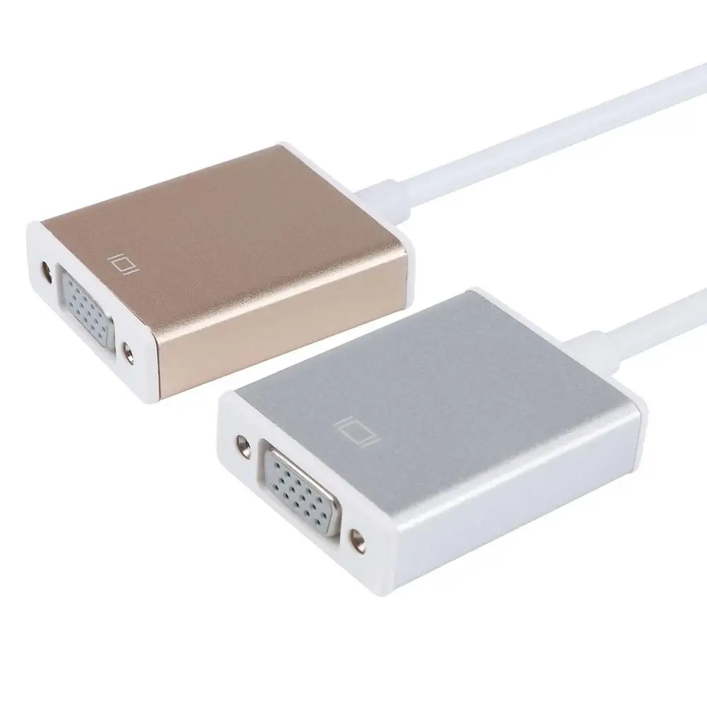 USB 3,1 type C USB-C к VGA адаптер Реверсивный для нового Macbook 12 дюймов золотой, серебряный цвет