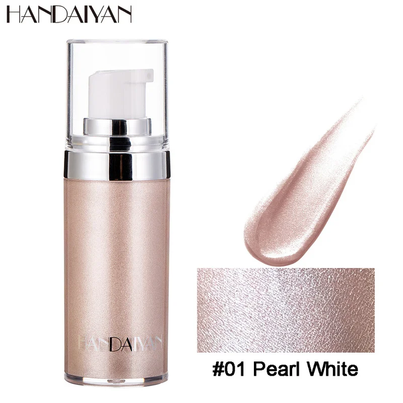HANDAIYAN Shimmer Body Luminizer Хайлайтер с эффектом загара жидкость фиксирующий спрей сияющий блеск Жемчуг белый хайлайтер TSLM1