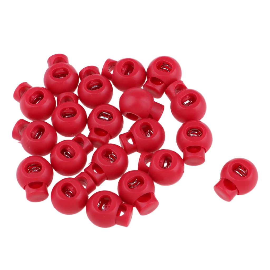 20 Pcs Shock Cord Stopper Metal Spring Lock End Toggle Fastener for Suitcase Clothes Luggage Backpack Bag