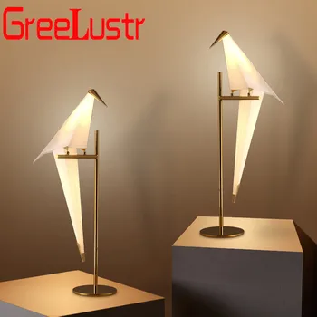 

Modern Bird Design Led Floor lamp Light Art Decor Bedside Reading table Lamp for Bedroom Studio stand origami light
