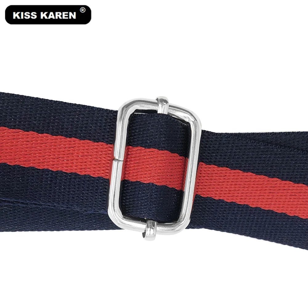 KISS KAREN стильные цветные полосатые холщовые напульсники шикарные женские сумки на плечо с шарфом женская сумка-мессенджер модная дамская сумочка