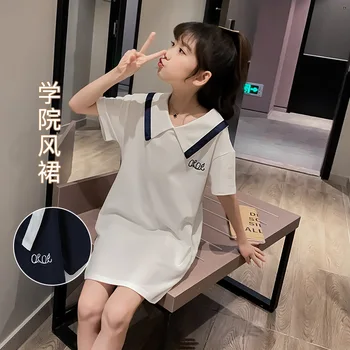 

Teen Girls Dresses Summer Girls Clothes Casual School Children T Shirt Dress Kids Dress for Girls Outfits 6 8 10 12 14 Years