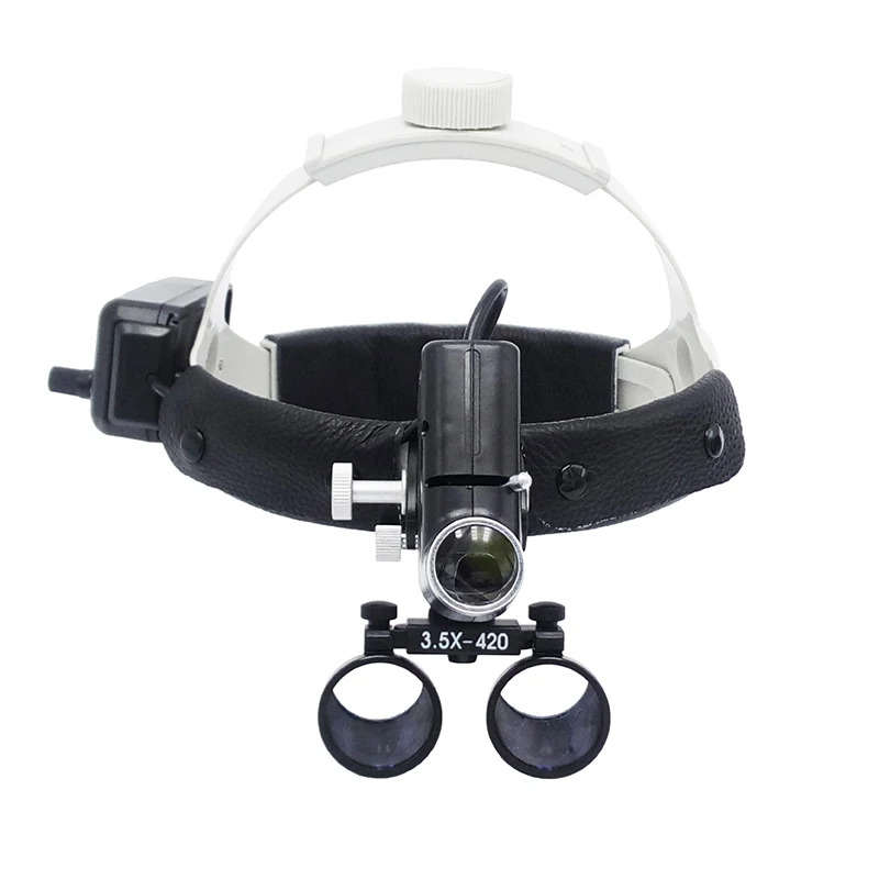 Хирургическая операция 3,5X420 мм головная повязка Бинокулярные стоматологические лупы увеличительные очки с светодиодный налобный фонарь для медицинских