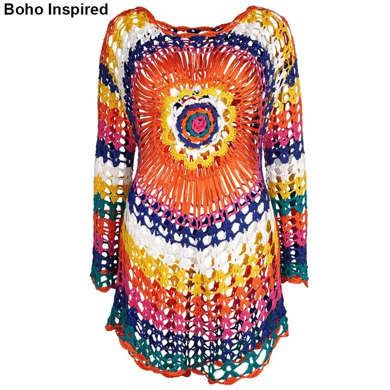 BOHO INSPIRED Sexy Crochet Top women Blouses Cover Up Summer