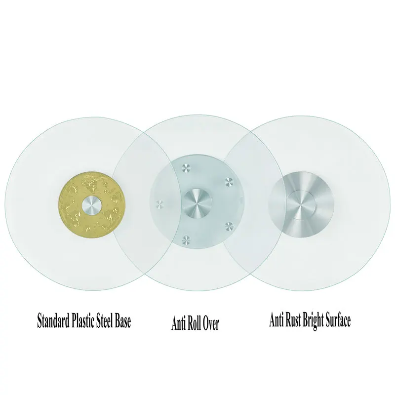 

HQ AA01 UPGRADE Stable Tempered Glass Lazy Susan Glass Dining Table Top Turntable Swivel Plate