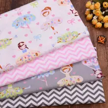 Танцующая девочка, принт, хлопковая ткань с принтом, детская одежда, Стеганный текстиль, сделай сам, шитье, Стеганные листы, тонкая хлопковая ткань