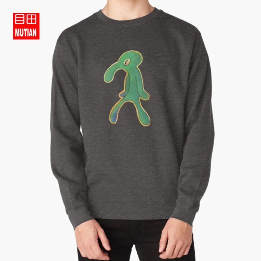 Толстовки с капюшоном с принтом High Res Bold& Brash Repaint Silhouette, свитшоты ol bold and brash bold brash silhouette, губка, Боб, Ник, Мультипликация meme - Цвет: darkgrey-sweatshirt