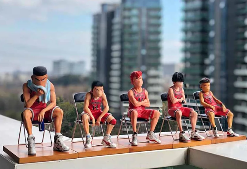 

Axe GK Slam Dunk Stool Series Mitsui Life Sakuragi Rukawa Kaede Scene Model Boxed Garage Kit