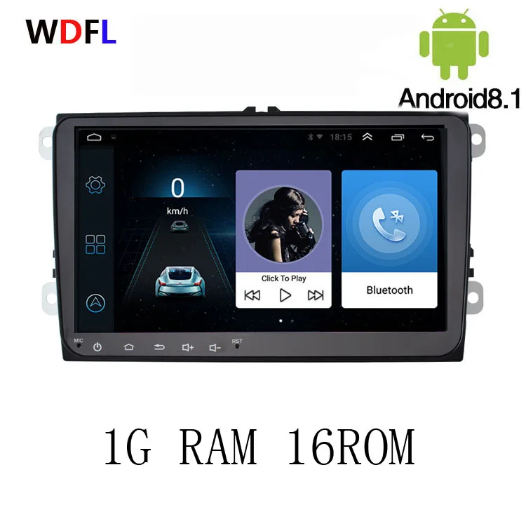Android 2Din " сенсорный экран Bluetooth 2G ram+ 32 rom wifi MP5 gps навигация мультимедийный плеер Автомобильный Радио для Golf Polo VW - Размер экрана, дюймов: 1G 16ROM player