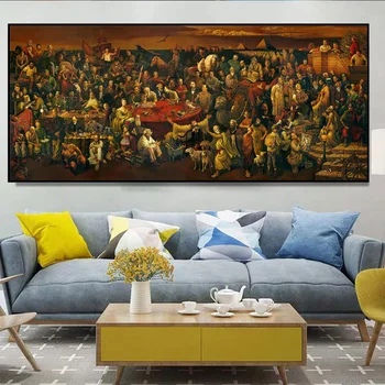

Divine Comedy With Dante Famous Painting Ancient Modern Historical Figures Poster And Print Canvas Wall Art For Home Room Decor