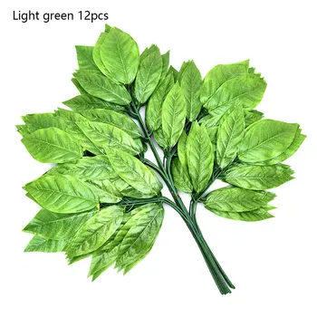 

12pcs Artificial Ficus Bouquet Fake Leaves For Home Christmas Wedding Decoration Jugle Party Vine Faux Foliage Plants Wreath