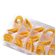 900 шт. 1.5мм2 0-9 A-F Номер трубки обвязка-маркер желтый номер трубы ПВХ марка маркеры для проводов авто аксессуары мотоцикл тепловая труба