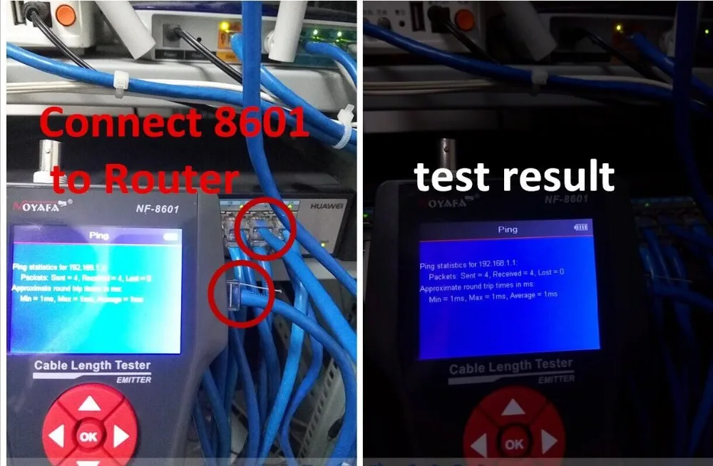 NF-8601 Многофункциональный тестер сетевого кабеля ЖК-дисплей измеритель длины кабеля тестер поломки RJ45 телефонная линия проверки США Plu