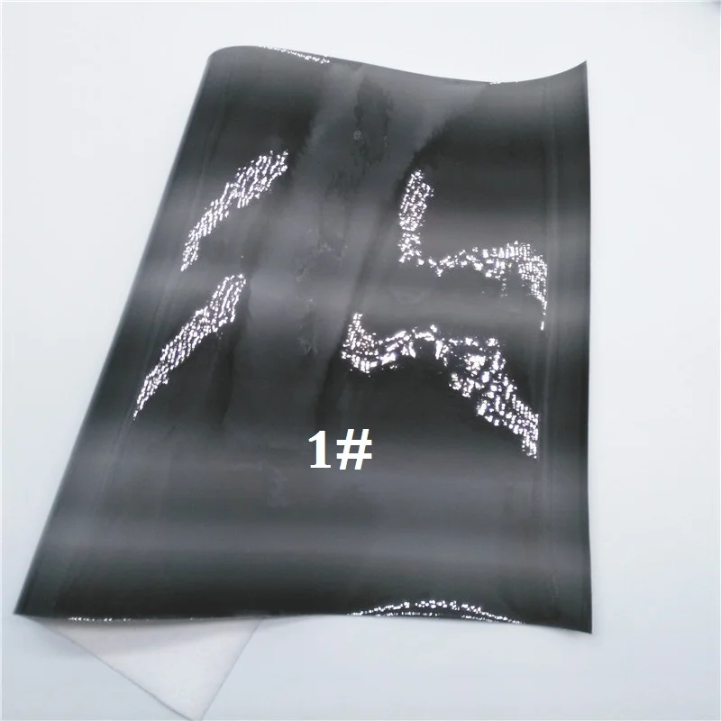 Glitterwishcome 21X29 см A4 Размер Радужная гладкая искусственная кожа ткань, синтетическая кожа листы, лакированная из искусственной кожи для бантов, GM500A - Цвет: 1