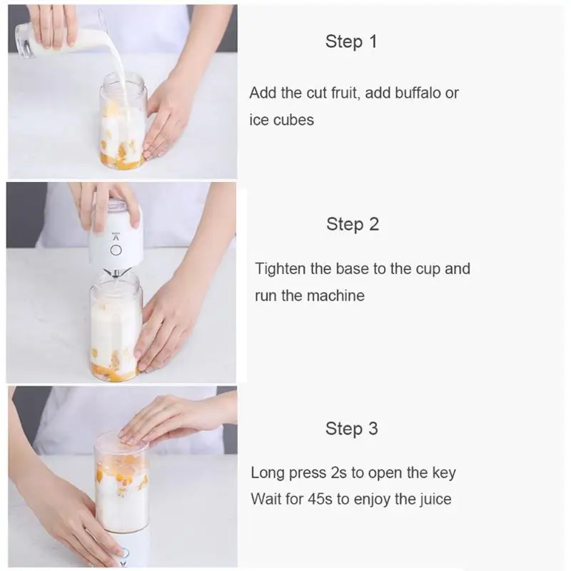 XIaomi VIOMI электрическая соковыжималка 350 мл перезаряжаемый блендер для фруктовых коктейлей миксер мини сок френчпресс блендер, кухонный