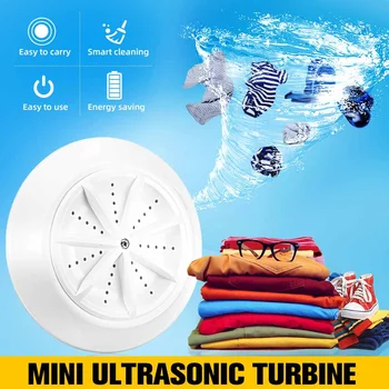 

Mini Washing Machine Portable Personal Rotating Ultrasonic Turbines Washer USB Convenient Laundry for Travel Home Business 24W