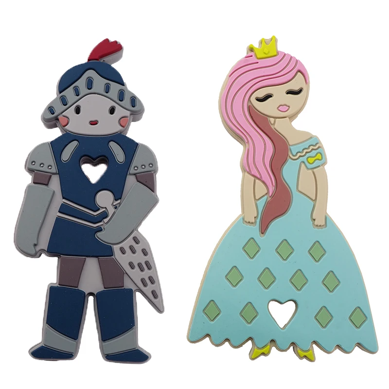 Chenkai 5PCS Silicone Warrior Teether Chewable Nursing Soldier Teething For DIY Baby Sensory Pacifier Dummy Jewelry Animal Toy