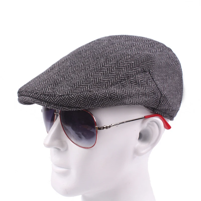 Креативный берет мужская шляпа из хлопка с простым козырьком шляпа среднего возраста вперед Кепка