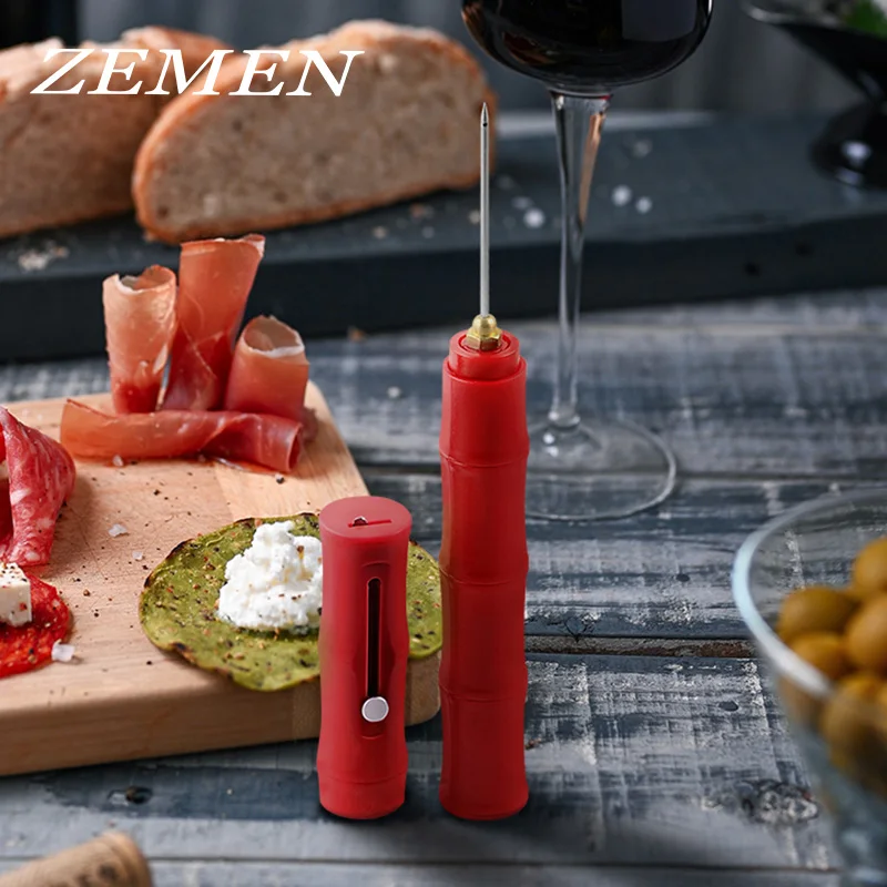 

ZEMEN Wine Bottle Opener Air Pressure Type Stainless Steel Pin Type Bottle Pumps Corkscrew Cork Out Tool Red Wine Opener