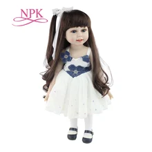 18 дюймов Кукла ручной работы всего тела винил силиконовые детские куклы игрушки Реалистичные малыш Reborn Baby Doll для детей Рождественский подарок