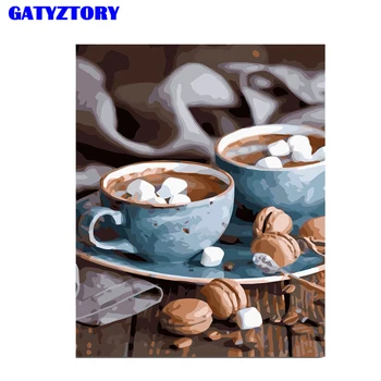 

GATYZTORY Frame DIY Digital Painting By Numbers Leisure Life Kits Hand Painted Modern Wall Art Canvas Painting For Artwork