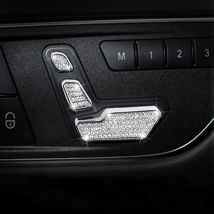 Внутренняя отделка автомобиля алмаз для Mercedes-Benz GLA200 CL220 cl260 cl200 Автомобильный свет Трансмиссия дизайн мультимедиа ручка - Название цвета: Silver