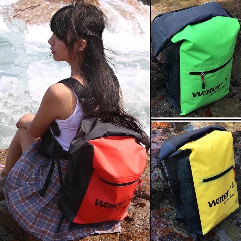 25L Outdoor Waterproof Swimming Bag Backpack Bucket Dry Sack Storage Bags Rafting Sports Kayaking Canoeing Travel Pack | Спорт и