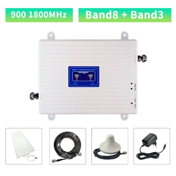 

GSM 2G 4G Cell Phone Booster Tri Band Mobile Signal Amplifier LTE Cellular Repeater GSM DCS WCDMA 900 1800 Set