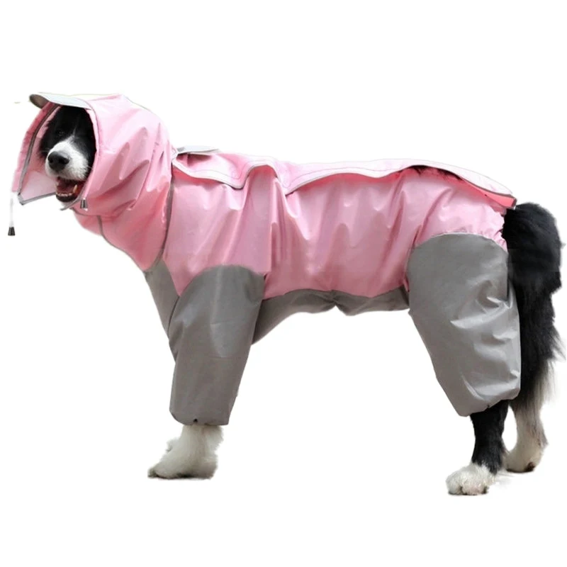Большой дождевик для собак, водонепроницаемый дождевик, комбинезон для больших для средних и мелких собак, золотистый ретривер, верхняя одежда для питомца