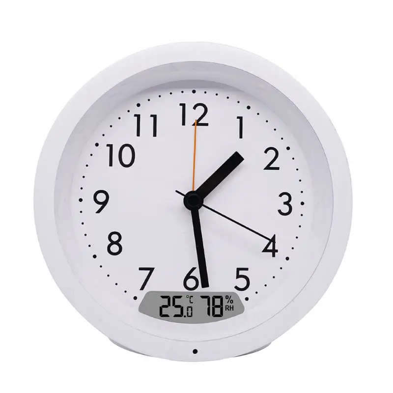 

Alarm Clock Modern Design Digital Temperature Humidity LED Light Desk Table Clocks For Home Living Room Office Time