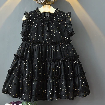 

Summer Girls Dress Toddler Baby Girls Princess Dress Sleeveless Solid Star Printing Children Clothing