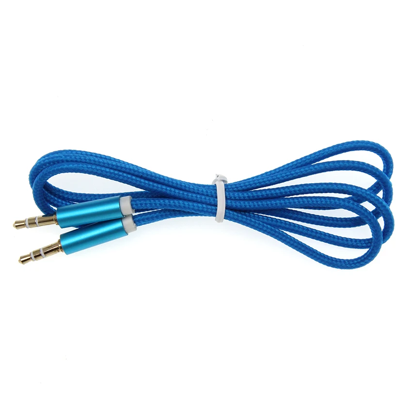 Aux Cable 3 5mm Jack Audio Auxiliary Cables Gold Plug Stereo Car Cord Wire for Headphone Phone PC Speaker Line