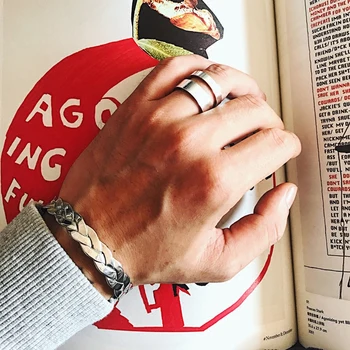 

Cuff Bangles for Women & Men Stainless Steel Bracelet Twisted Braiding Bangle Cuff Armband Open Accessories Indian Jewelry