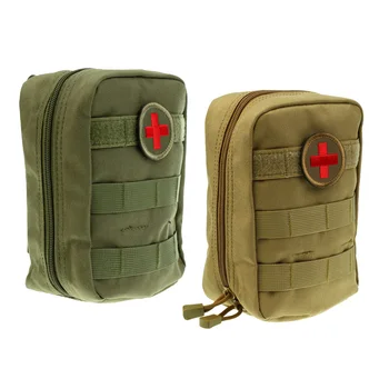 

2 Pieces Brown + Army Green MOLLE EMT Pouch Medic First Aid IFAK Blowout Utility Pouch Hunting Outdoor Emergency