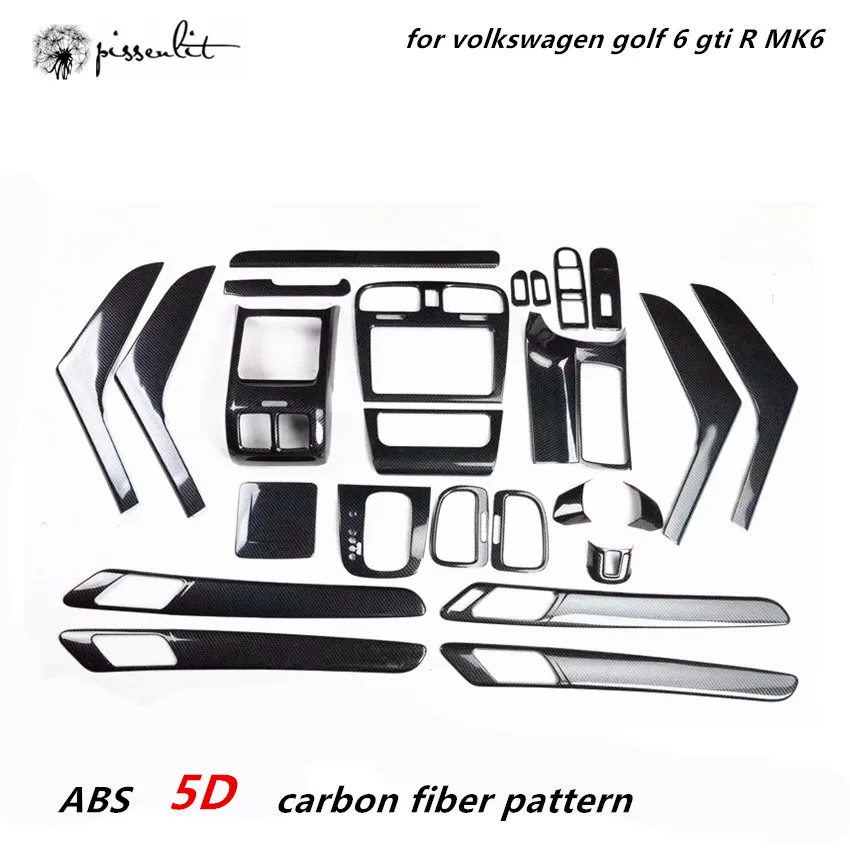 Внутренняя отделка 5D для Volkswagen Golf 6 MK6 2009 2013 автомобильные аксессуары центральная