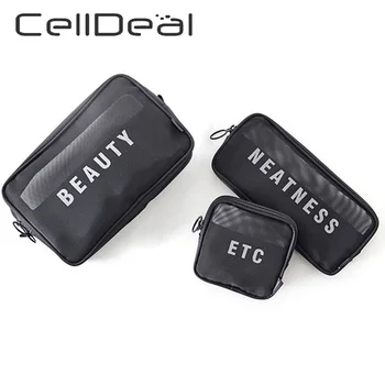 

Women Travel Cosmetic Bag Casual Zipper Make Up Transparent Makeup Case Organizer Storage Pouch Toiletry Beauty Wash Kit Bags