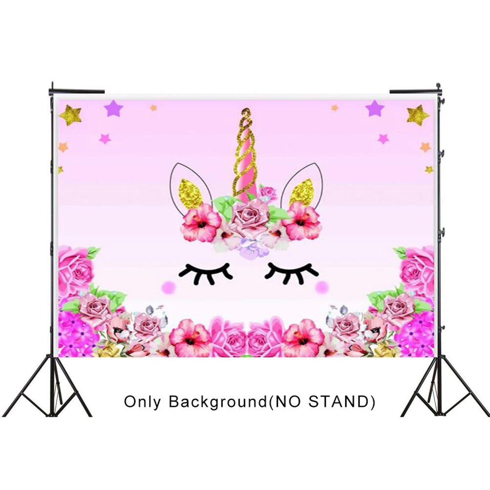 1pc 210cmx150cm 3D Photographic Backdrop Cartoon Unicorn Photography For Birthday Studio Work Room | Дом и сад