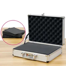 Caja de Herramientas portátil de aleación de aluminio, estuche de seguridad con contraseña, Hardware, instrumento, caja de almacenamiento de seguridad