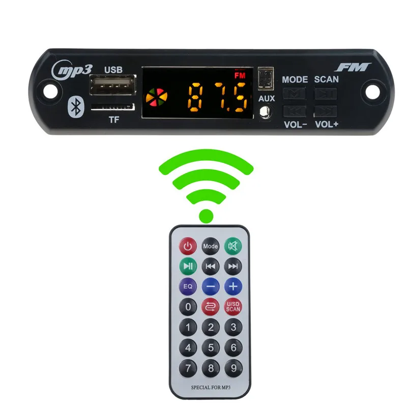 FM TF радио 12 в MP3 декодер плата аудио модуль Bluetooth для автомобиля дистанционный