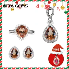 Diaspore ювелирные изделия из чистого серебра наборы для женщин Свадьба Помолвка юбилей 9,5 карат создан Zultanite S925 наборы дизайн